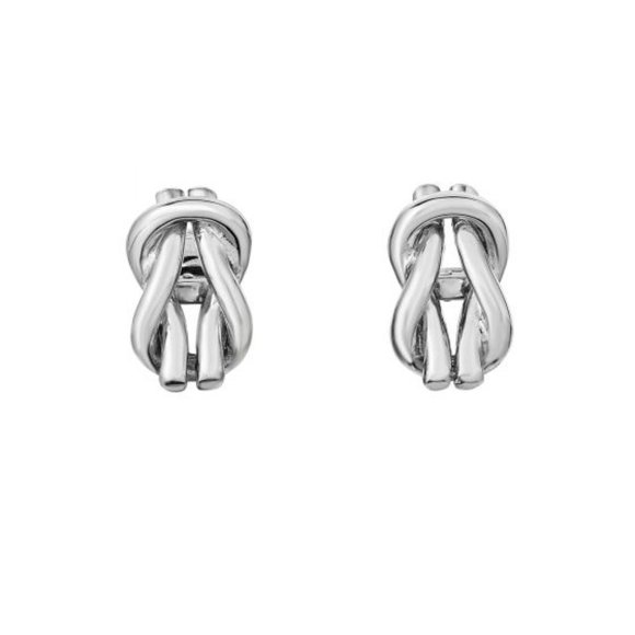 20X12mm Looped Knot Shaped Cufflinks - .925